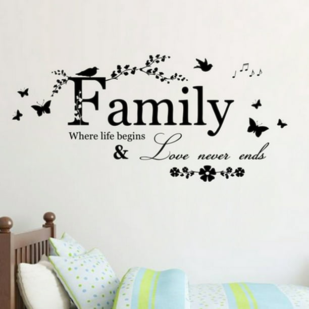 Family Letter Quote Removable Vinyl Decal Art Mural DIY Home Decor Wall Stickers